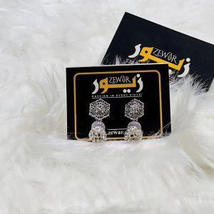 Stylish Silver Jhumka Earrings