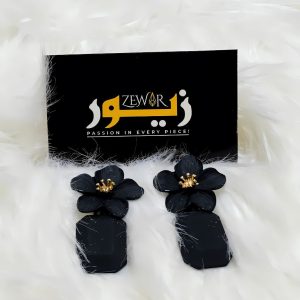 Trending Black Floral Earrings