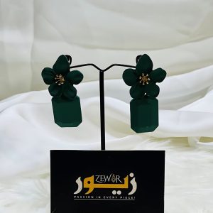 Trending Green Floral Earrings