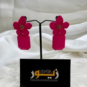 Trending Pink Floral Earrings