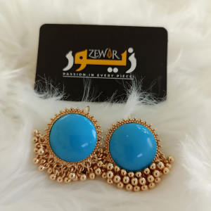 Blue Tassel Earrings