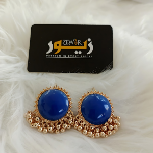 Bluish Tassel Earrings