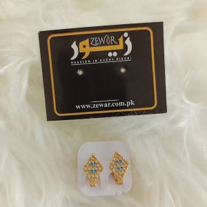 Gold Stud with Turquoise Stone