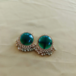 Green Tassel Earrings