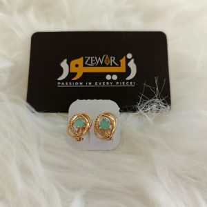 Greenish Chand Bali Earrings