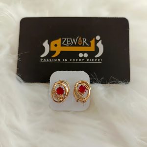 Red Chandbali Earrings