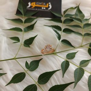 Rose Gold Ring with crystal Stone